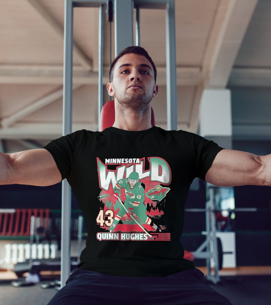 Minnesota Wild Quinn Hughes 43 Hockey Team Player Number T-Shirt