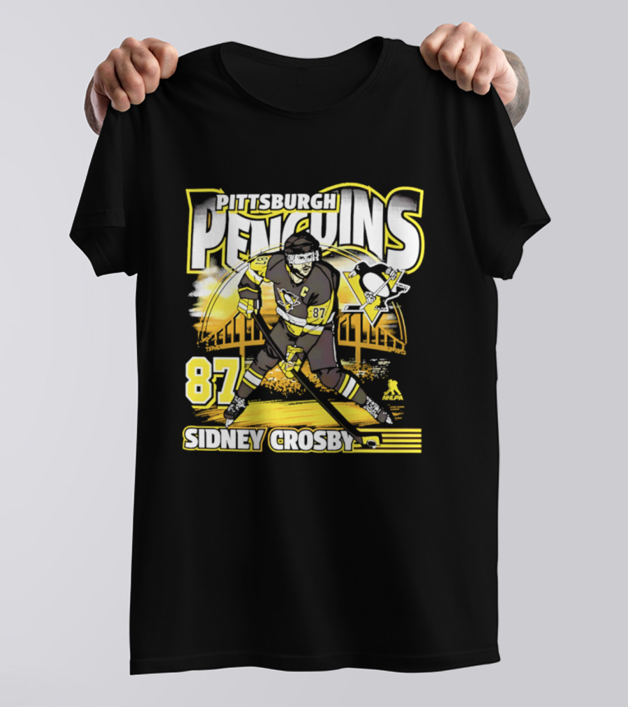 Pittsburgh Penguins Sidney Crosby 87 Hockey Action T-Shirt