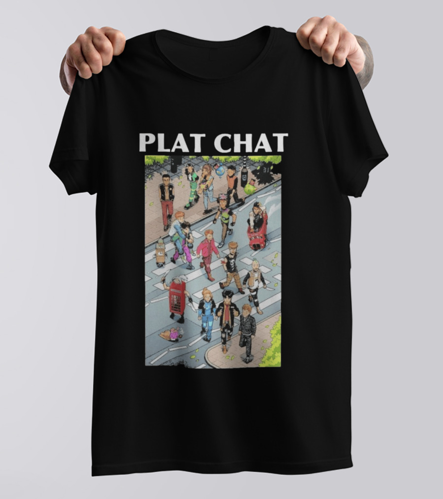 Plat Chat Abbey Road Crossover Street Scene Characters T-Shirt