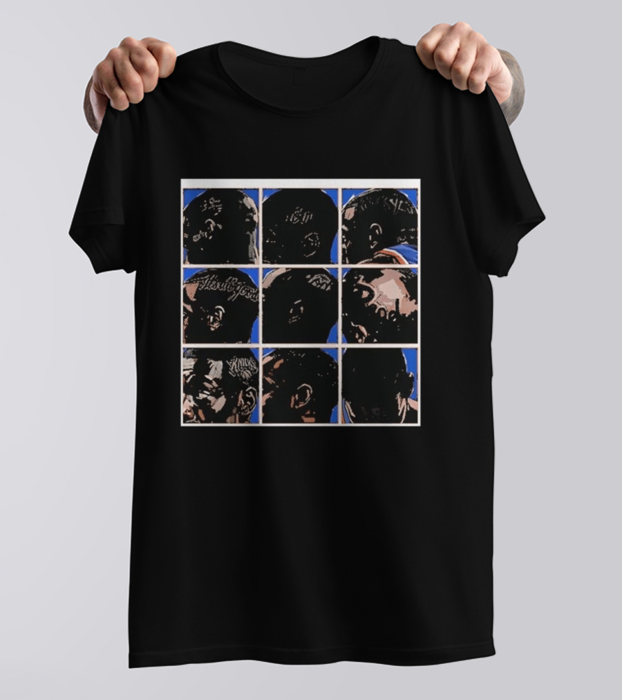 New York Knicks Players Tattoo Art Head Collage T-Shirt