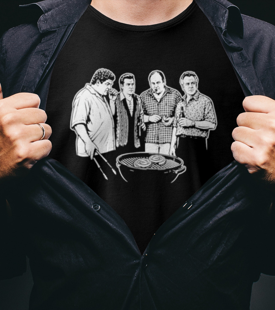 North Jersey BBQ Sopranos Parody Mobster Grill Crew T-Shirt