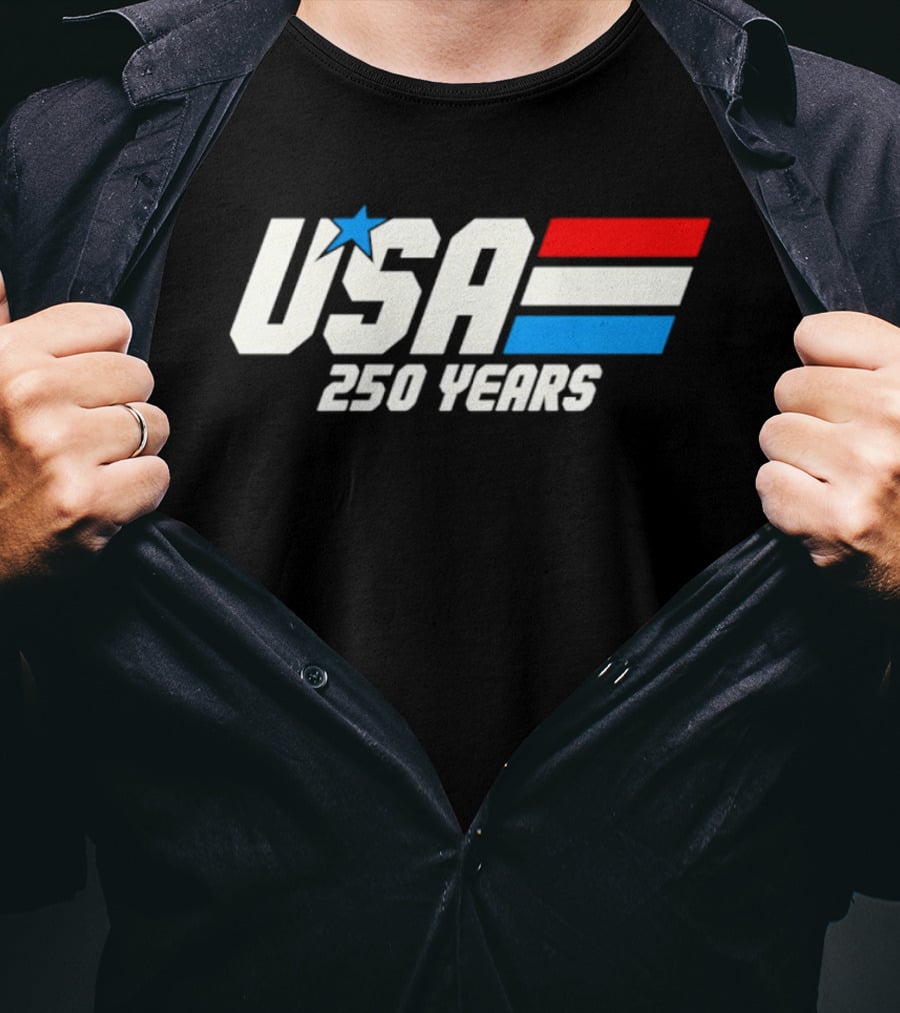 USA 250 Years Racing Star Iconic Red White Blue T-Shirt