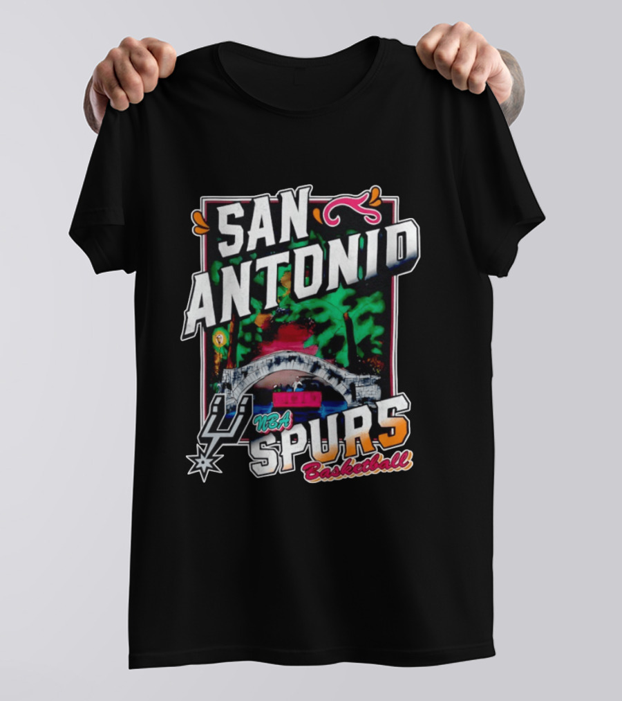 San Antonio Spurs River Walk NBA Basketball T-Shirt