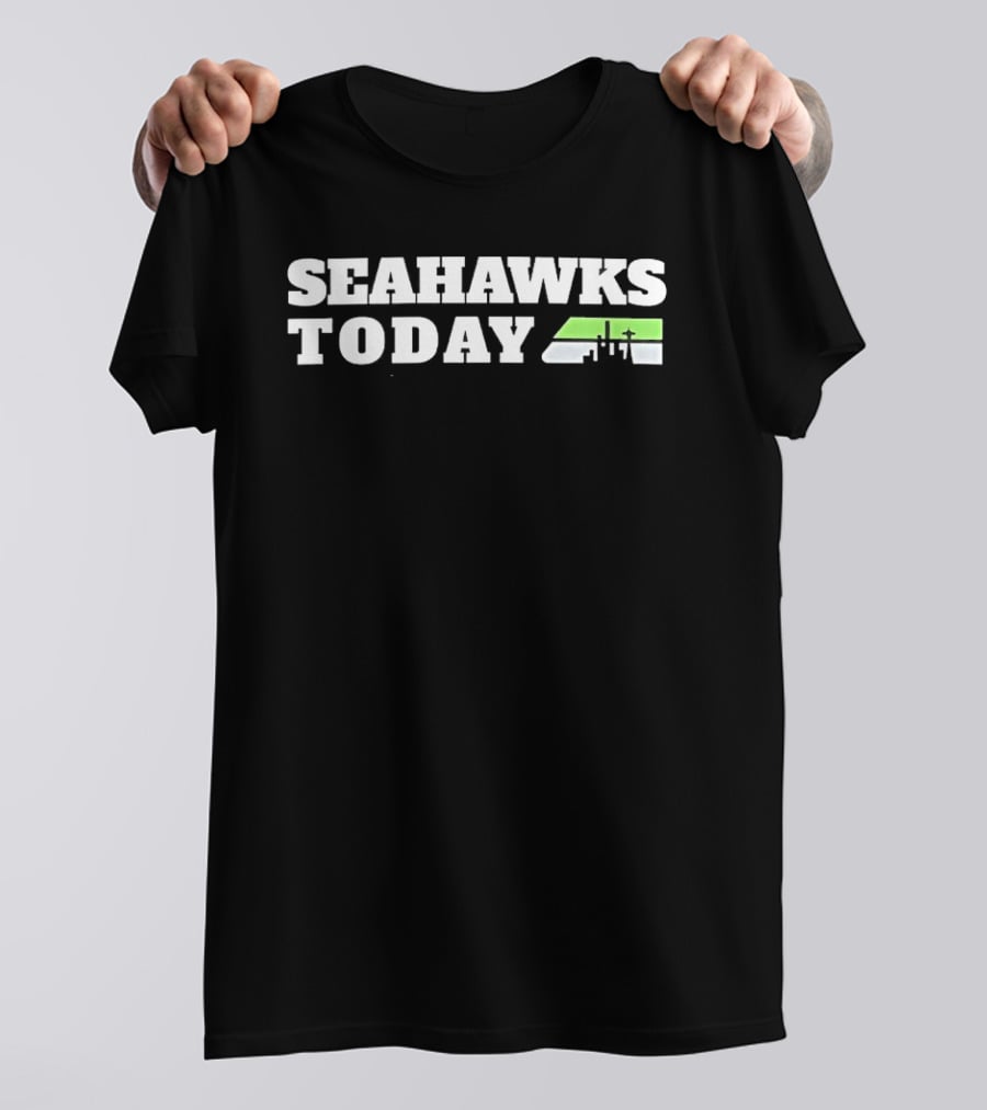 Seattle Seahawks Today Skyline Green T-Shirt