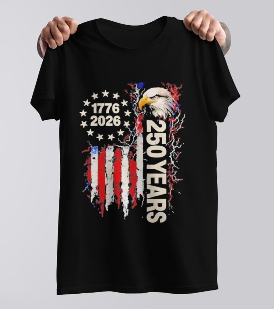 Patriotic Bald Eagle 1776 2026 USA 250 Years Anniversary Celebration T-Shirt