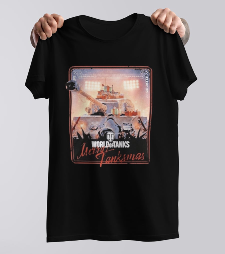 World Of Tanks Merry Tanksmas Holiday Ops Festive Tank T-Shirt