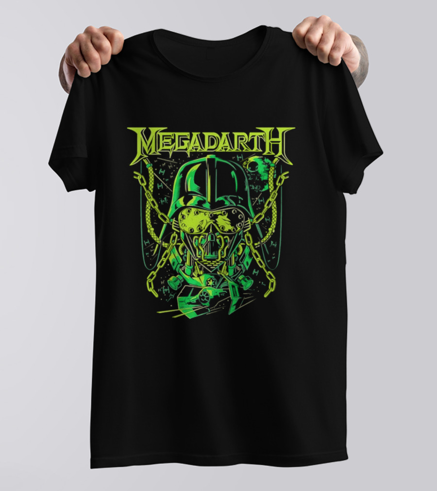 Star Wars Darth Vader Megadarth Helmet Space Iconic Mashup T-Shirt
