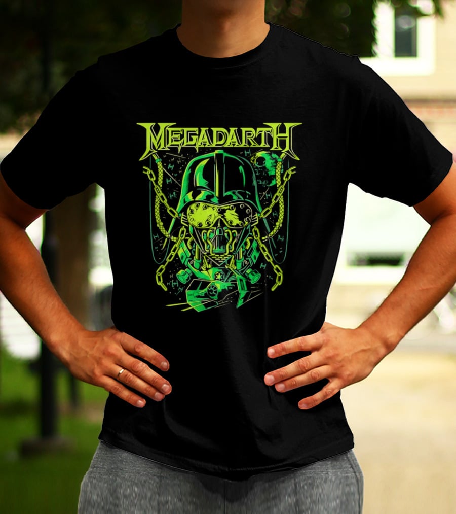 Star Wars Darth Vader Megadarth Helmet Space Iconic Mashup T-Shirt