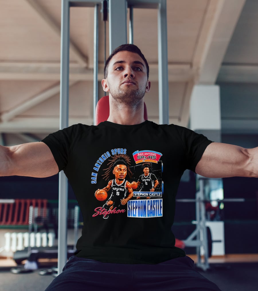 San Antonio Spurs Stephon Castle 90s Bootleg T-Shirt