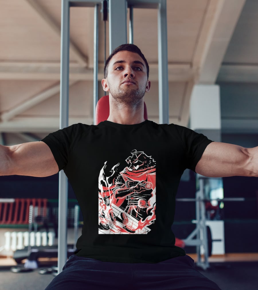 Technoblade Of War Gamer Tribute Epic Medieval Style Scarf And Flames T-Shirt