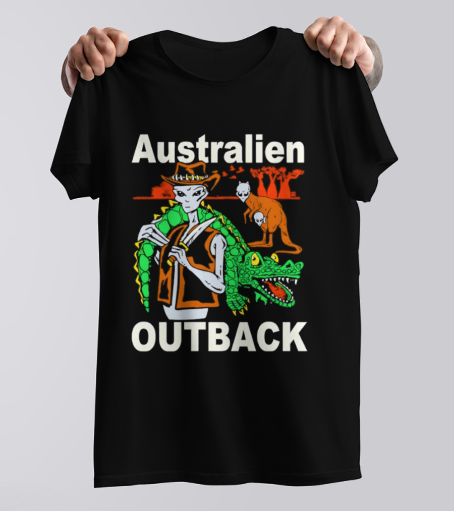 Australien Outback Alien Crocodile Adventure T-Shirt