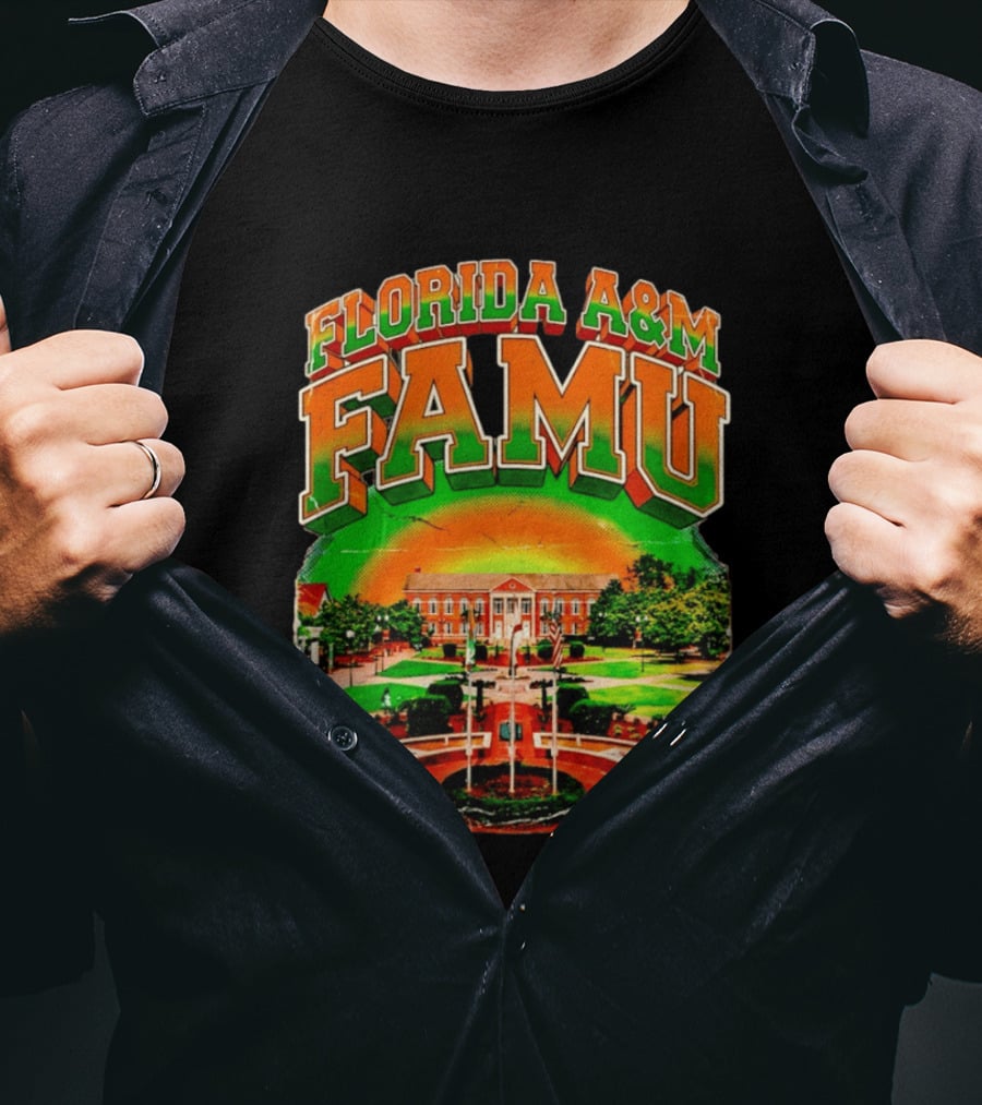 Florida A&M FAMU Rattlers Lee Hall Campus Landmark T-Shirt