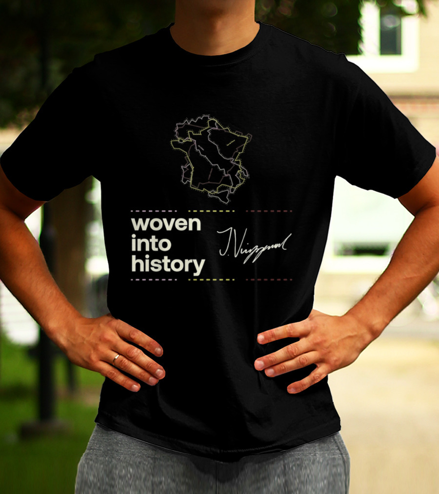Giro D'Italia Tour De France La Vuelta A Espana Woven Into History Nibali T-Shirt