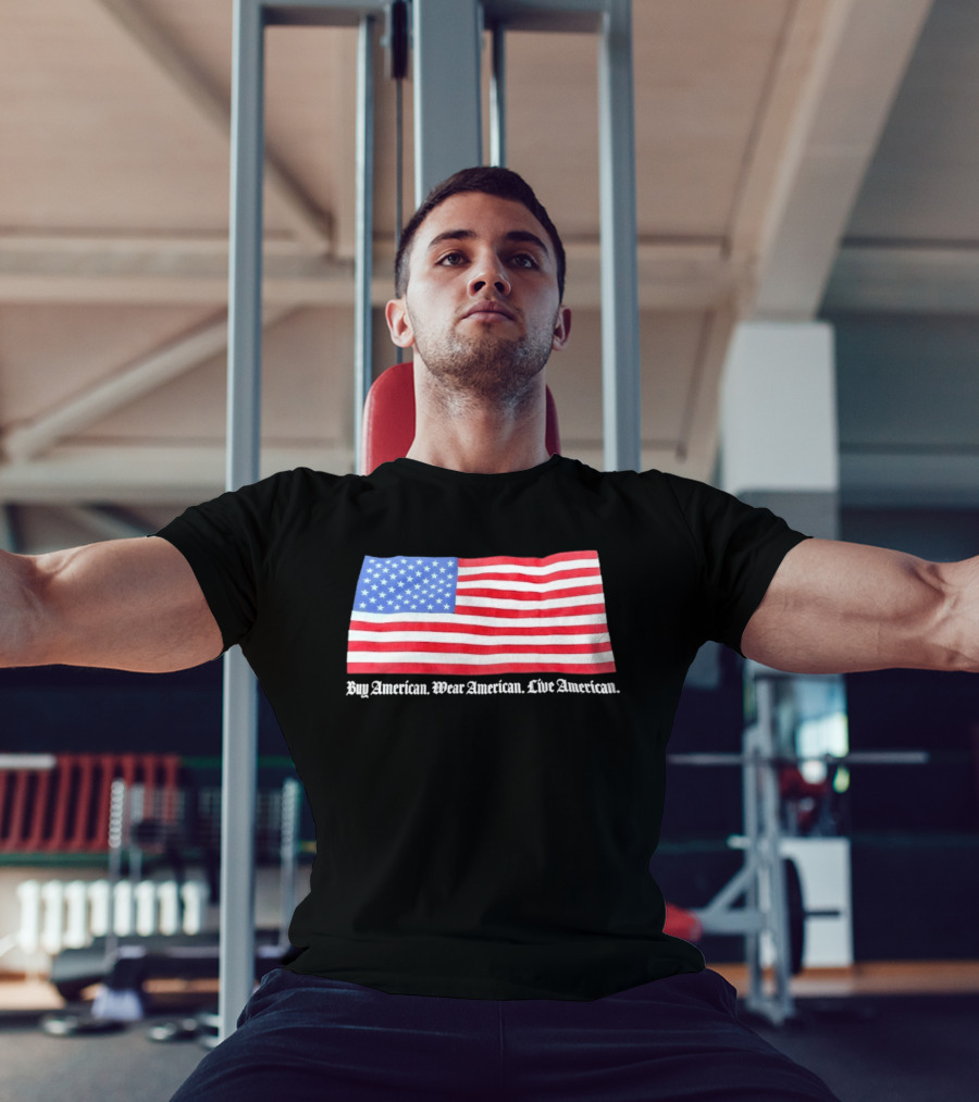Buy American Wear American Live American Flag Stars And Stripes T-Shirt