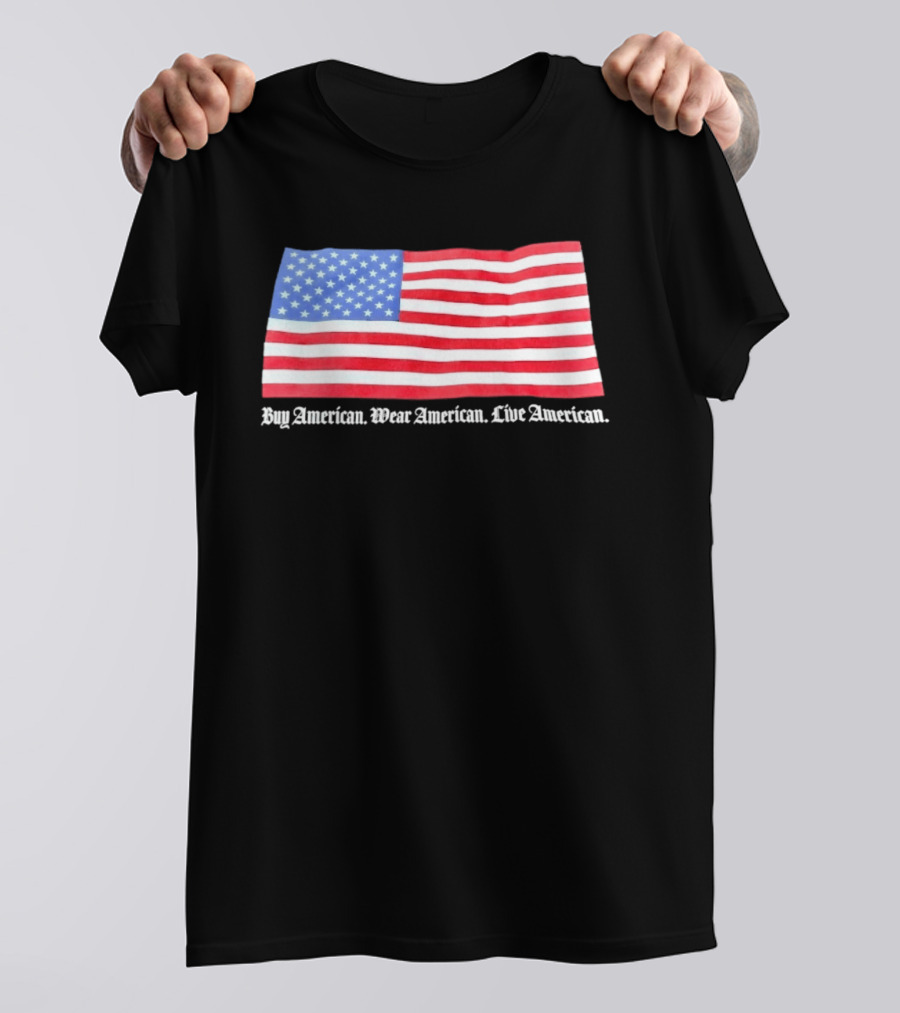 Buy American Wear American Live American Flag Stars And Stripes T-Shirt