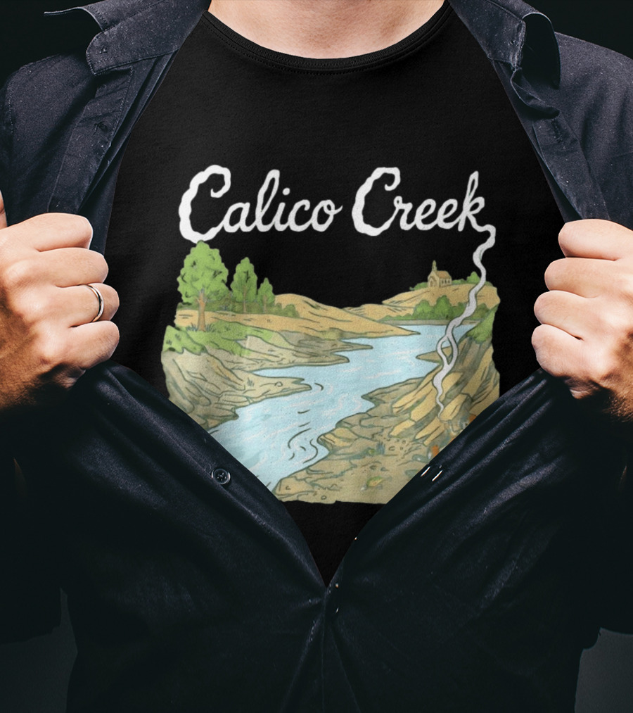Calico Creek Scenic River And Countryside Landscape T-Shirt