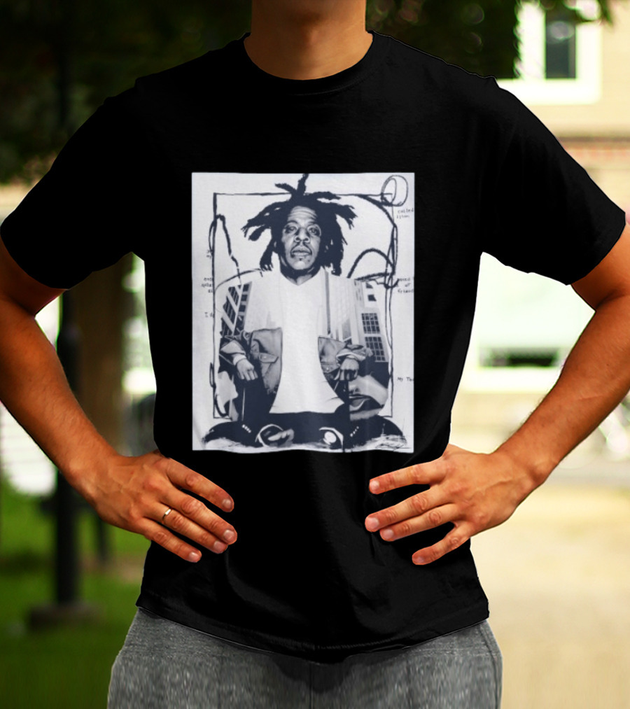 JAY Z Urban Style Portrait With Dreadlocks And Cityscape T-Shirt