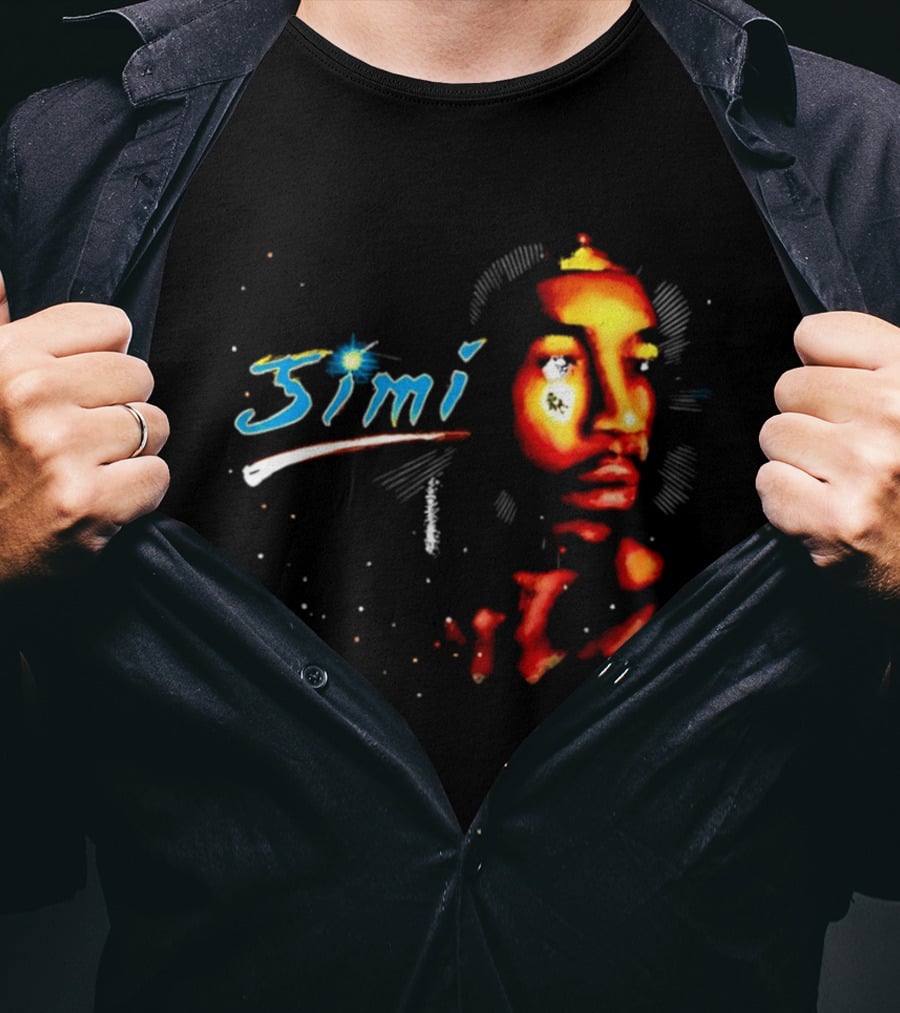 Jimi Hendrix Psychedelic Cosmic Stardust Simi T-Shirt