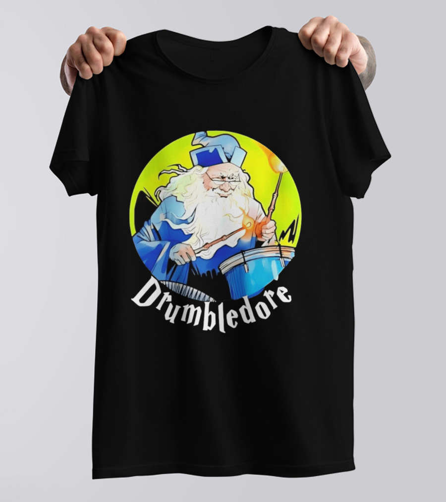 Drumbledore Wizards Percussionist Fantasy Magic T-Shirt