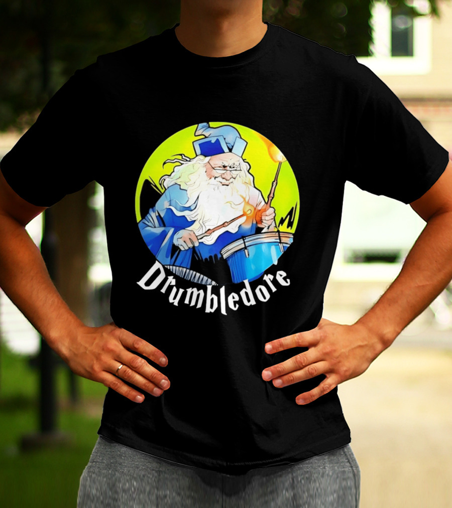 Drumbledore Wizards Percussionist Fantasy Magic T-Shirt