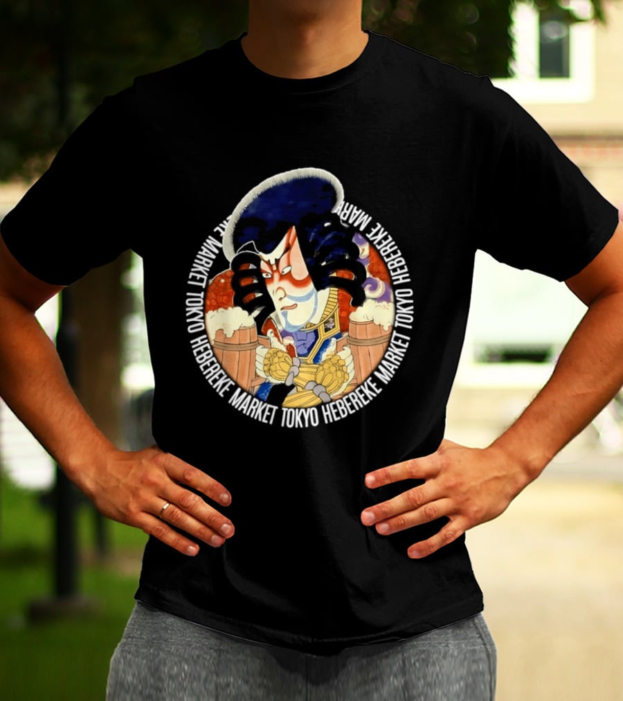 Kabuki Warrior Hebereke Market Tokyo Beer T-Shirt