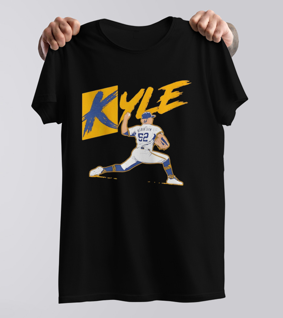 Kyle Harrison 52 Milwaukee Brewers MLB Baseball K Sign T-Shirt