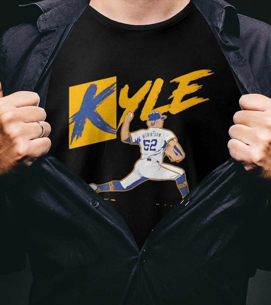 Kyle Harrison 52 Milwaukee Brewers MLB Baseball K Sign T-Shirt