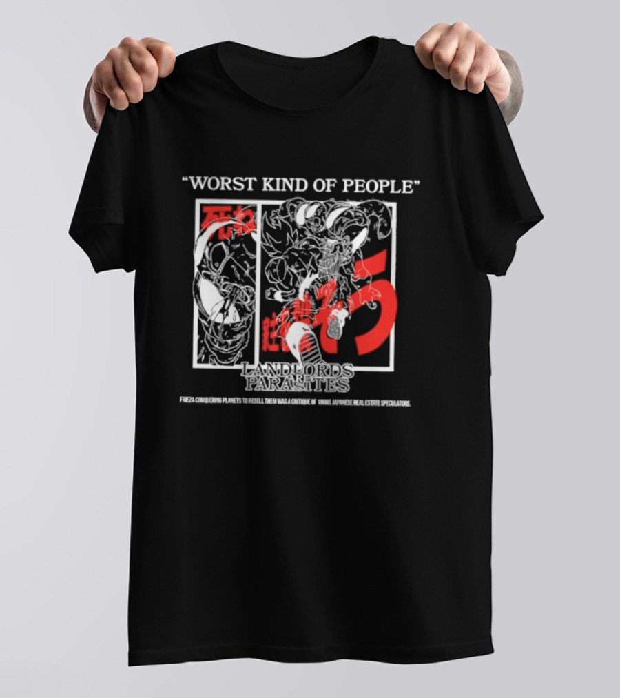 Worst Kind Of People Dragonball Landlords Are Parasites T-Shirt