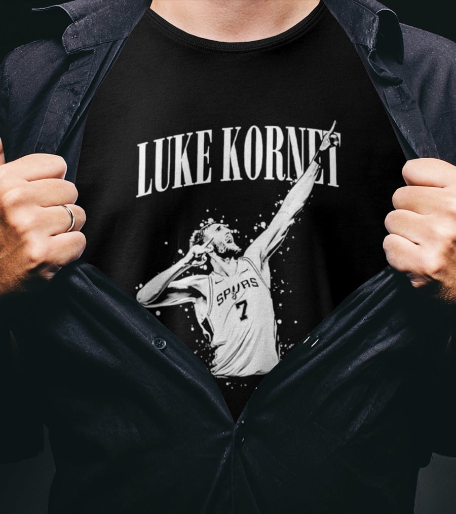 Luke Kornet San Antonio Basketball Number 7 Signature T-Shirt
