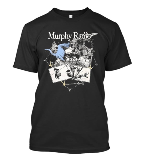 Murphy Radio Bicycle Bird Nature Sketch Montage Wildlife Collage T-Shirt