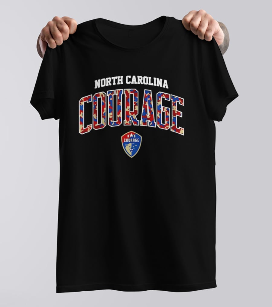 North Carolina Courage Camo Pattern Fan Gear T-Shirt