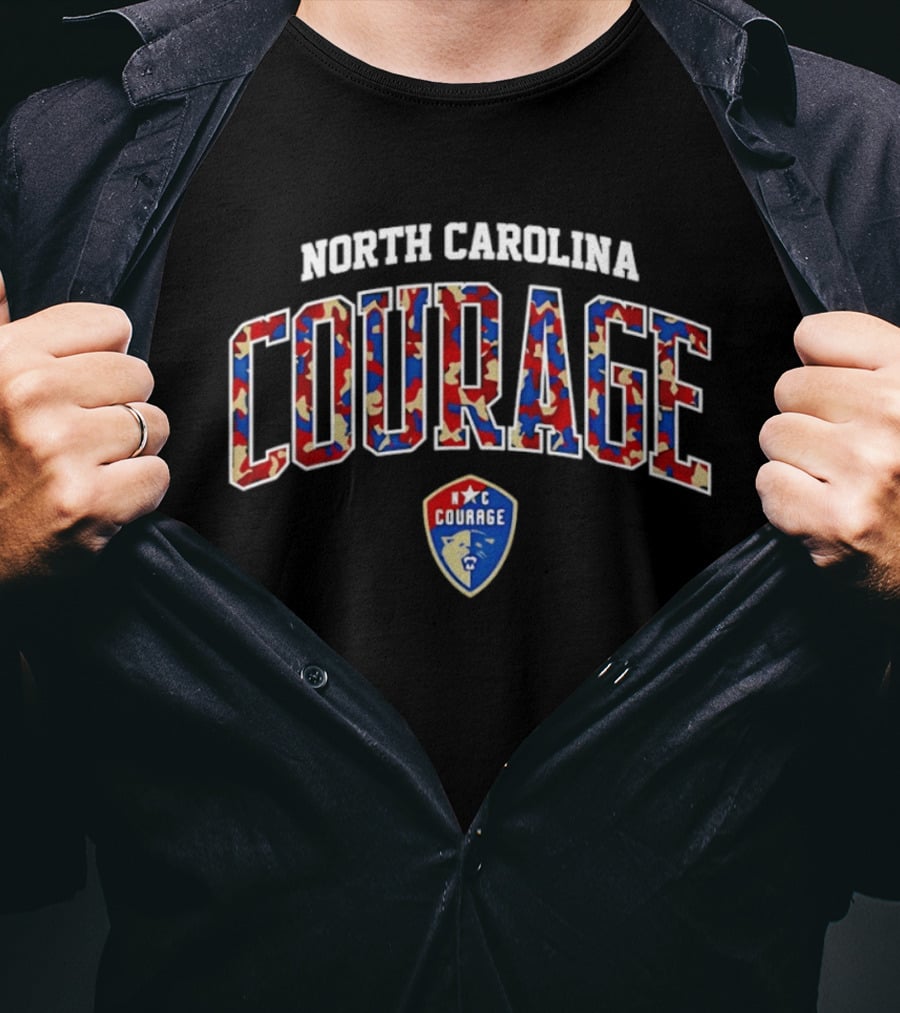 North Carolina Courage Camo Pattern Fan Gear T-Shirt