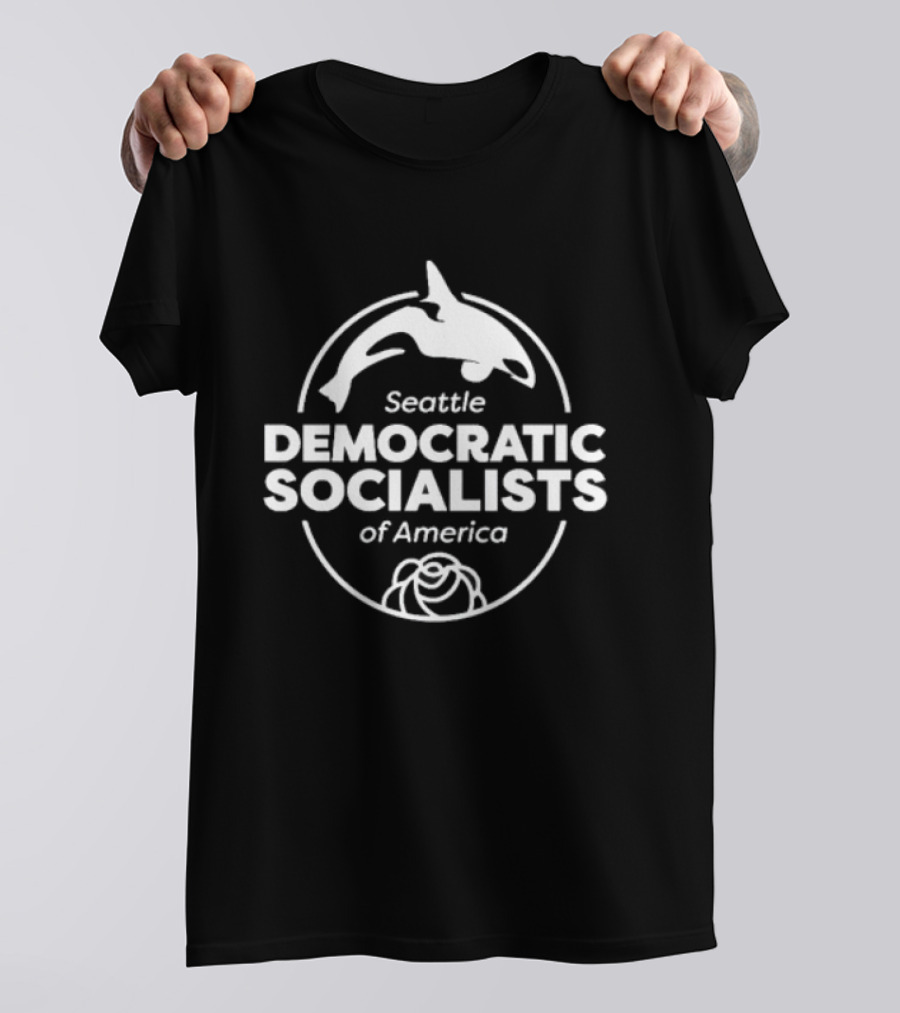 Seattle Democratic Socialists Of America Orca And Rose T-Shirt