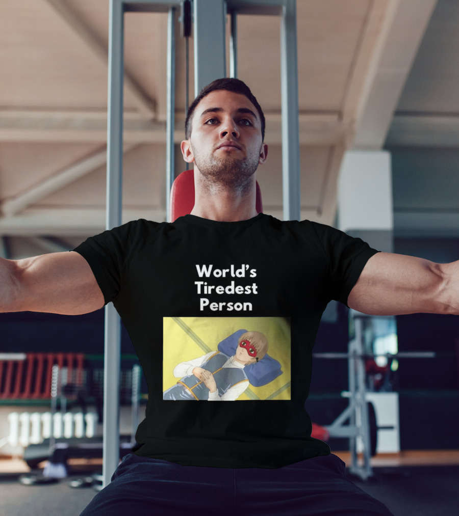 Okita Sougo World's Tiredest Person Anime Character Relaxing T-Shirt