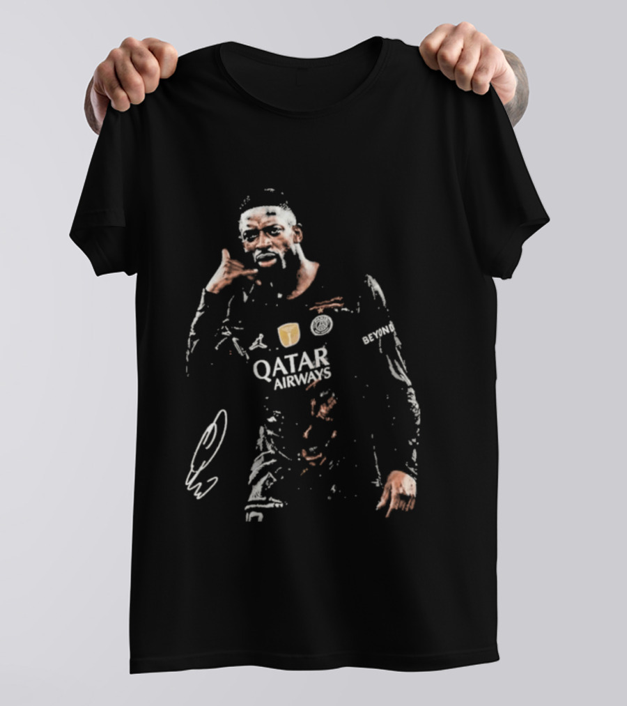 Ousmane Dembele Dialed In Qatar Airways T-Shirt