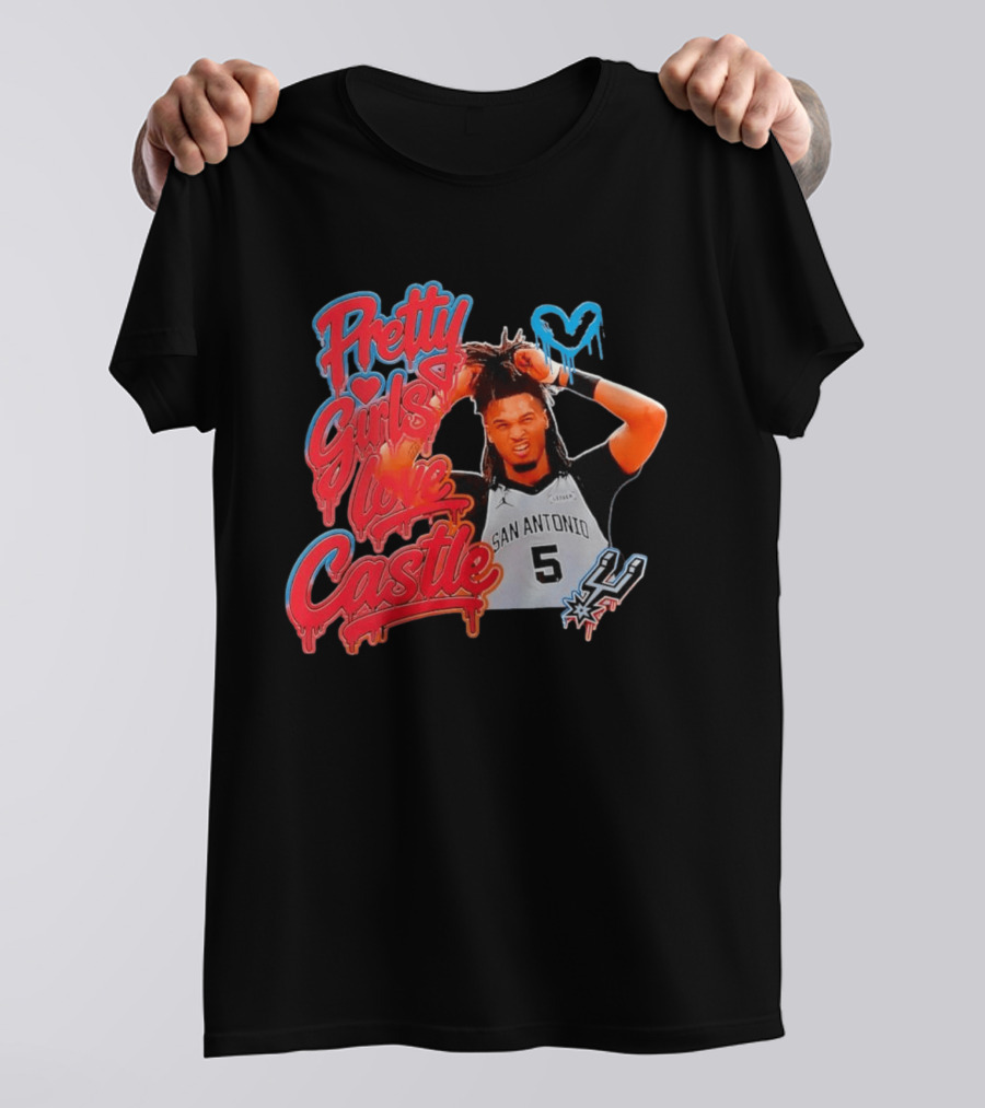 Pretty Girls Love Castle San Antonio Number 5 Spurs T-Shirt