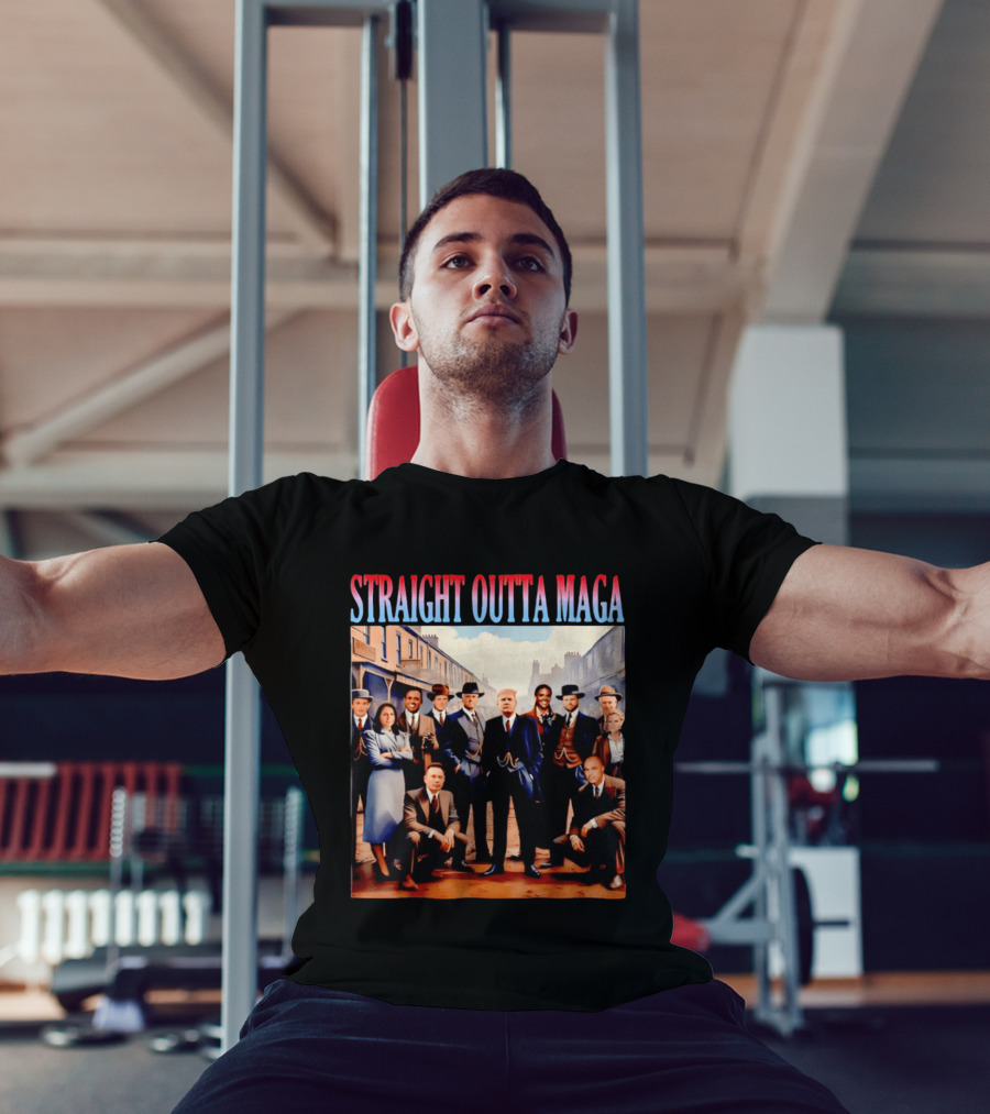 Straight Outta MAGA Donald Trump Elon Musk Tucker Carlson Vivek Ramaswamy Peaky Blinders T-Shirt
