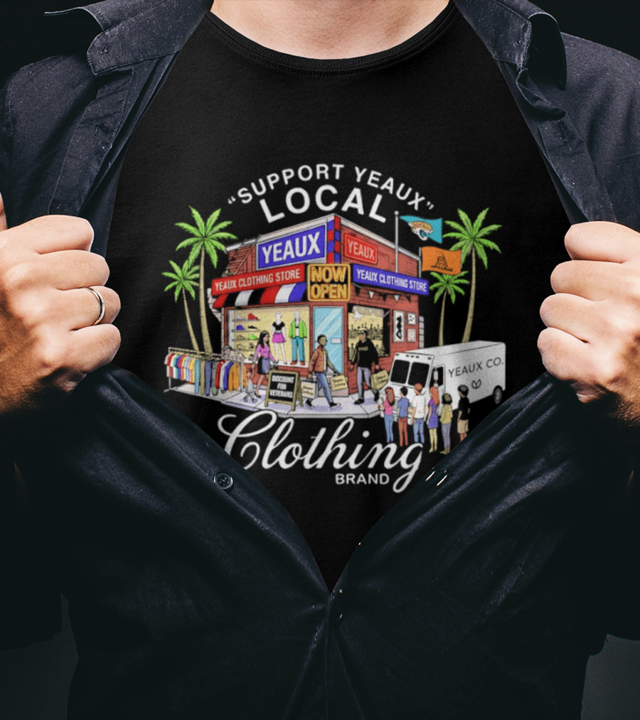 Support Yeaux Local Yeaux Clothing Store Now Open Jacksonville Gadsden Flag T-Shirt