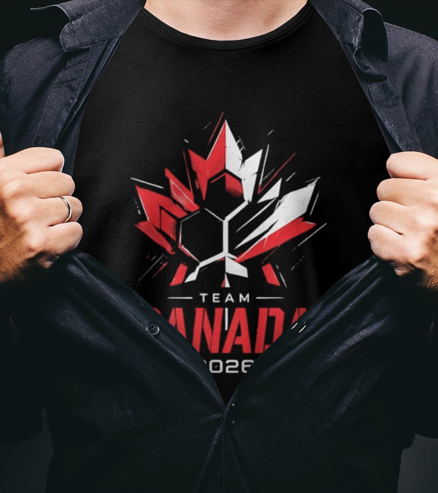 Team Canada 2026 Maple Leaf Geometric Sport Team Canada 2026 T-Shirt