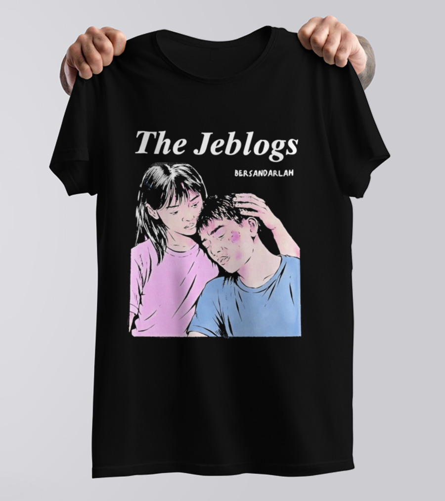 The Jeblogs Bersandarlah Pastel Art Style Tender Moment T-Shirt