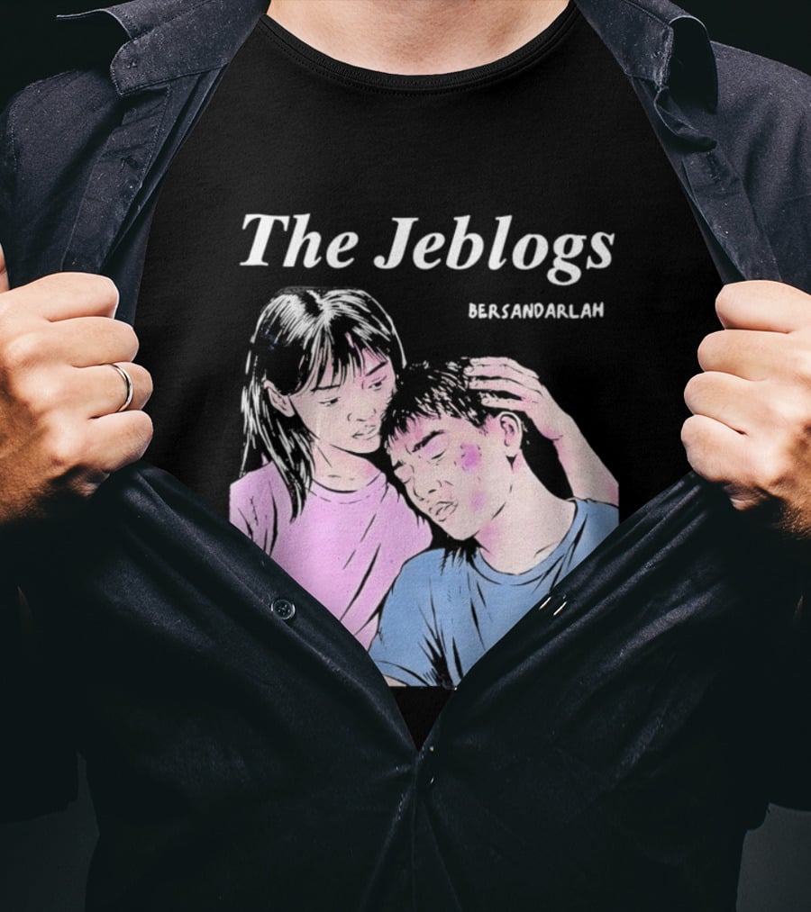 The Jeblogs Bersandarlah Pastel Art Style Tender Moment T-Shirt