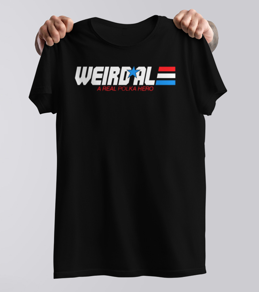 Weird Al Real Polka Hero Star Blue Red White T-Shirt