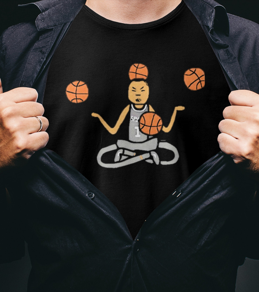 Wembanyama Meditation San Antonio Spurs Basketball Meme T-Shirt