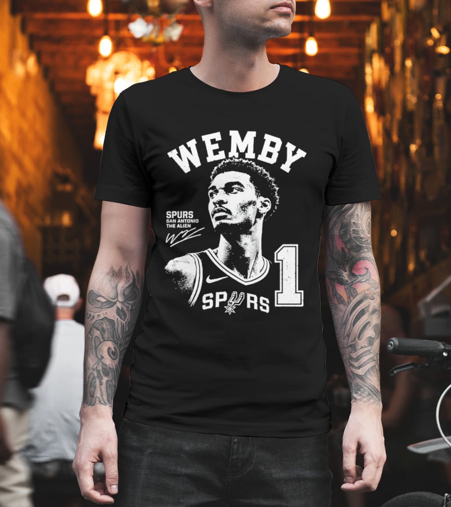 Wemby Victor Wembanyama Spurs The Alien 2026 Basketball Nba San Antonio 1 T-Shirt