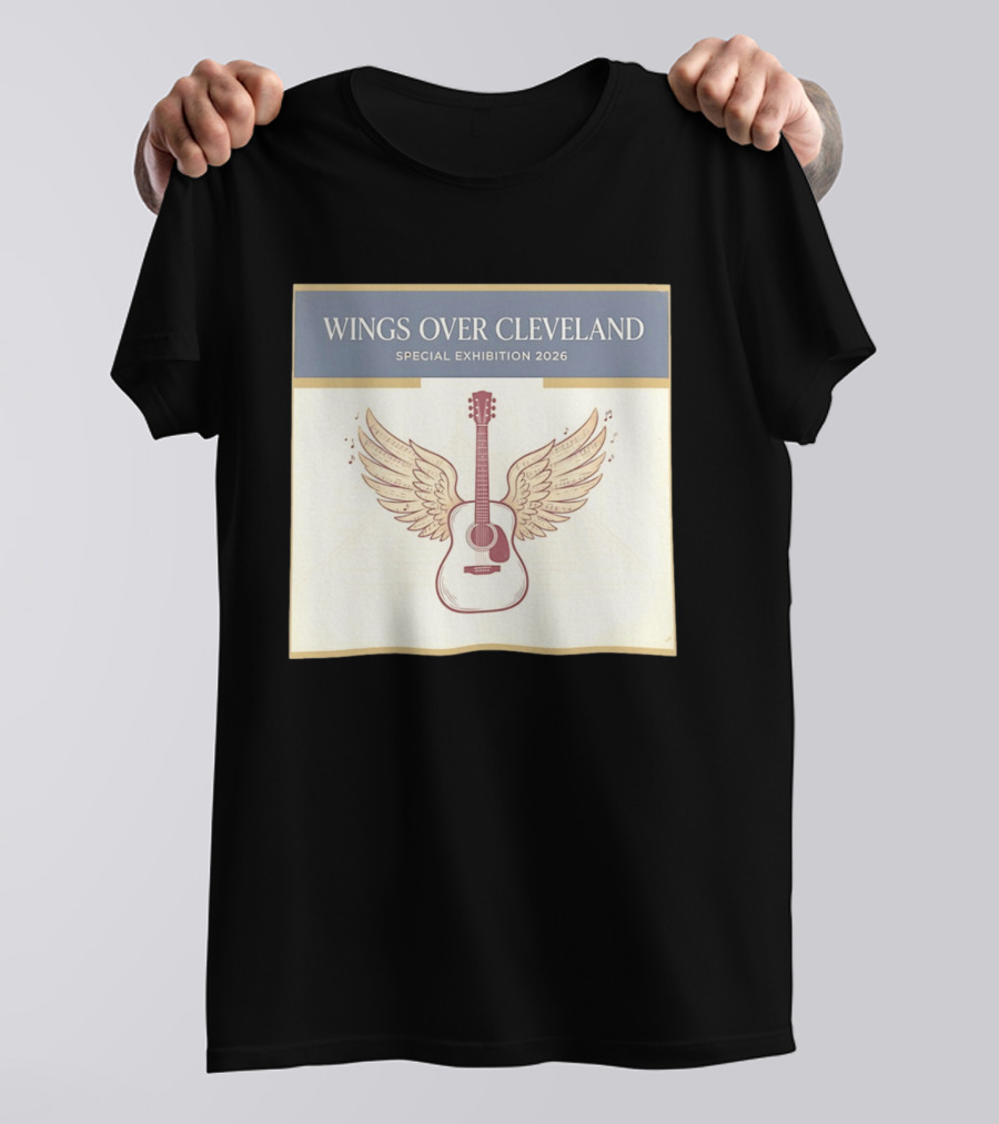Wings Over Cleveland Special Exhibition 2026 Guitar With Wings And Music Notes T-Shirt