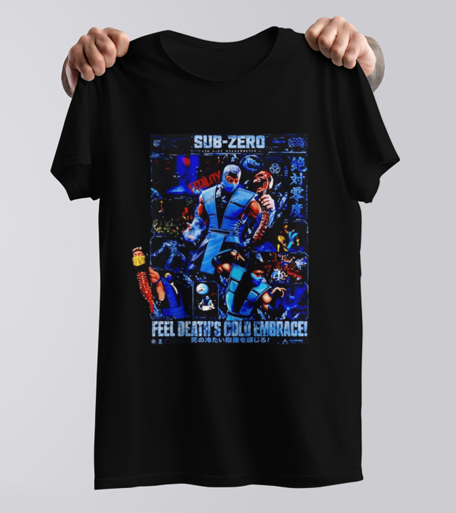 SUB ZERO Fatality Feel Death's Cold Embrace Mortal Kombat T-Shirt
