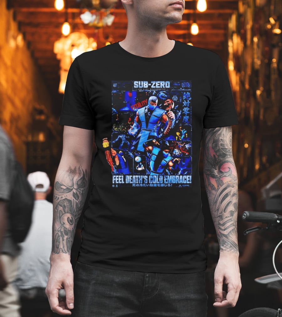 SUB ZERO Fatality Feel Death's Cold Embrace Mortal Kombat T-Shirt