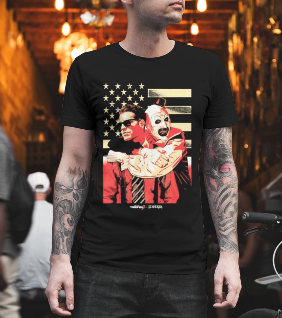 Ice Nine Kills Spencer Clown American Flag Horror Aesthetic T-Shirt