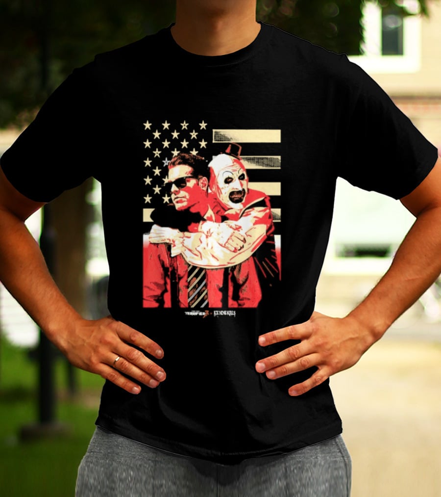 Ice Nine Kills Spencer Clown American Flag Horror Aesthetic T-Shirt