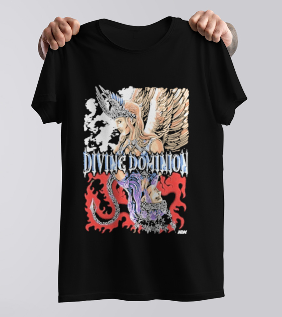Divine Dominion Angel And Dragon Clash Heaven And Hell T-Shirt